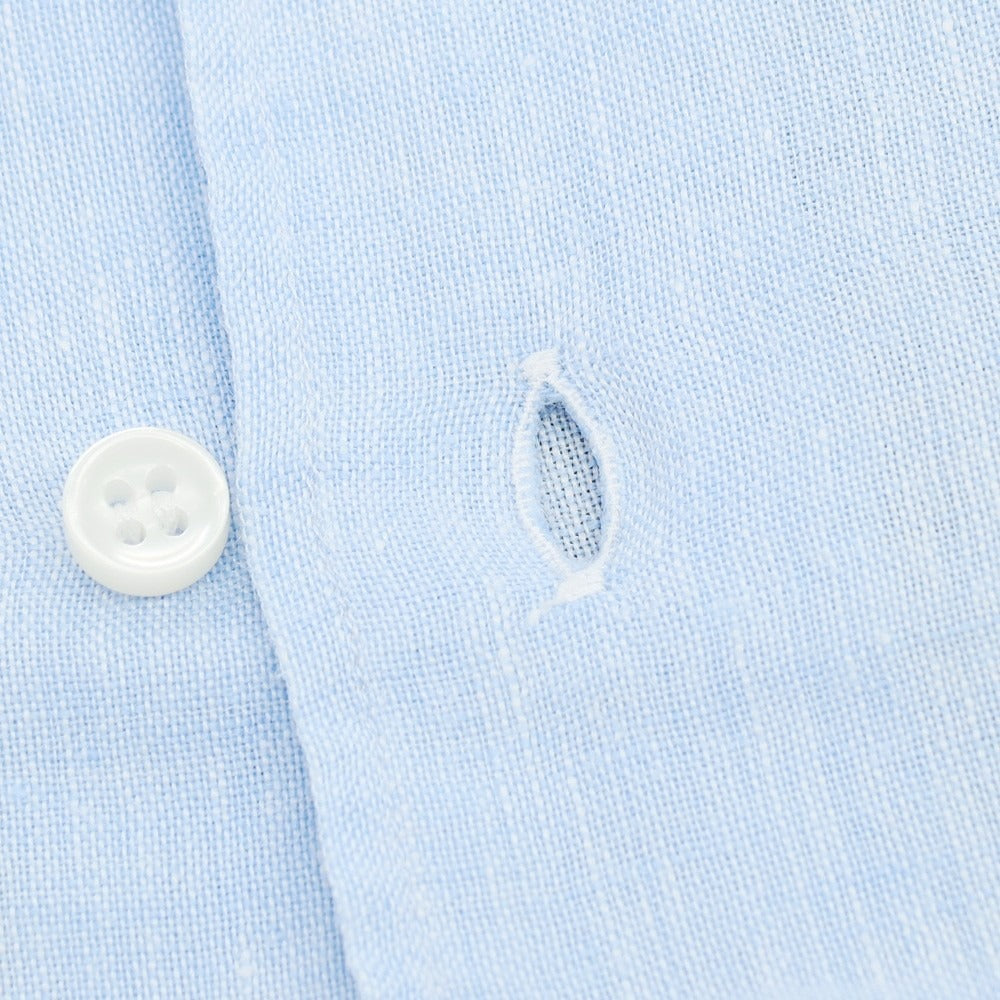 【中古】オリアン ORIAN リネン ホリゾンタルカラー カジュアルシャツ ライトブルー【サイズS】【 状態ランクC 】【 メンズ 】