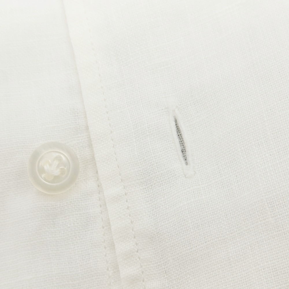 【中古】バルバ BARBA BARNEYS NEW YORK別注 リネン ワンピースカラー カジュアルシャツ ホワイト【サイズ38】【 状態ランクB 】【 メンズ 】