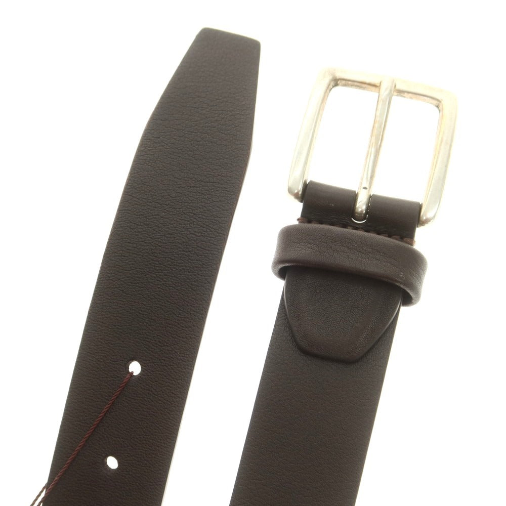 【中古】【未使用】マッキントッシュ ロンドン MACKINTOSH LONDON レザー ベルト ダークブラウン【 表記なし(FREE) 】【 状態ランクS 】【 メンズ 】