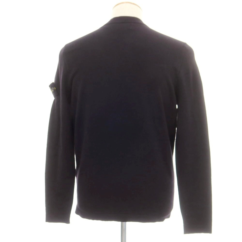 【中古】ストーンアイランド STONE ISLAND コットン クルーネック 長袖Tシャツ ブラック【 S 】【 状態ランクB 】【 メンズ 】