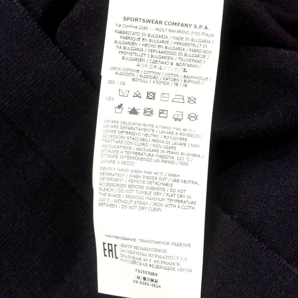 【中古】ストーンアイランド STONE ISLAND コットン クルーネック 長袖Tシャツ ブラック【 S 】【 状態ランクB 】【 メンズ 】