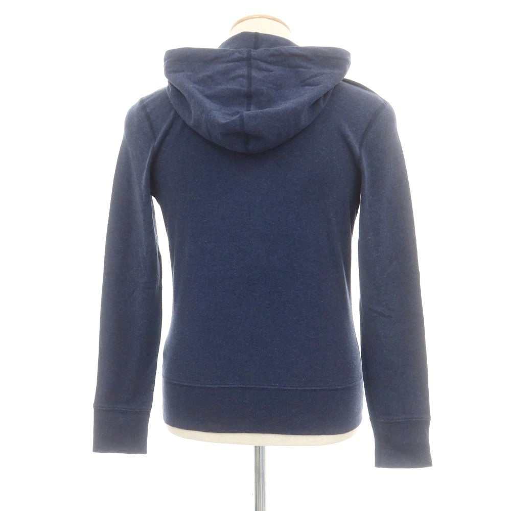 【中古】スリードッツ three dots コットン ジャージー ダブルジップ パーカー ネイビー【 S 】【 状態ランクB 】【 メンズ 】