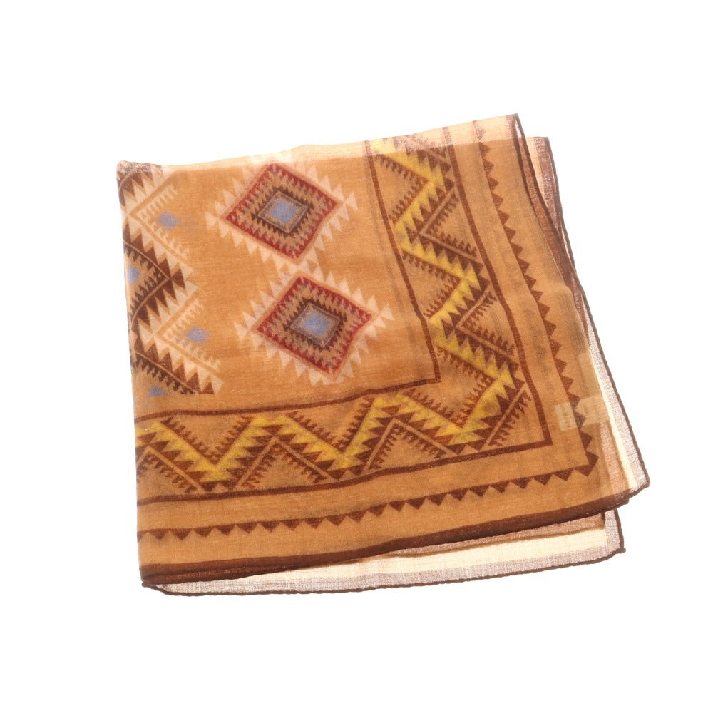 【中古】パオロ アルビザッティ PAOLO ALBIZZATI ウール スカーフ ブラウン系【 状態ランクA 】【 メンズ 】