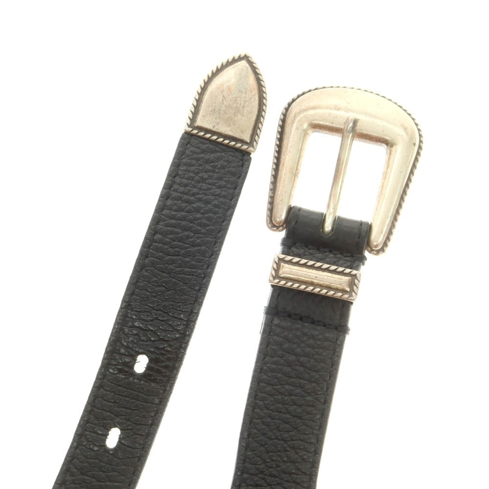 【中古】アドリアーノ メネゲッティ ADRIANO MENEGHETTI レザー ベルト ブラック【 80 】【 状態ランクB 】【 メンズ 】