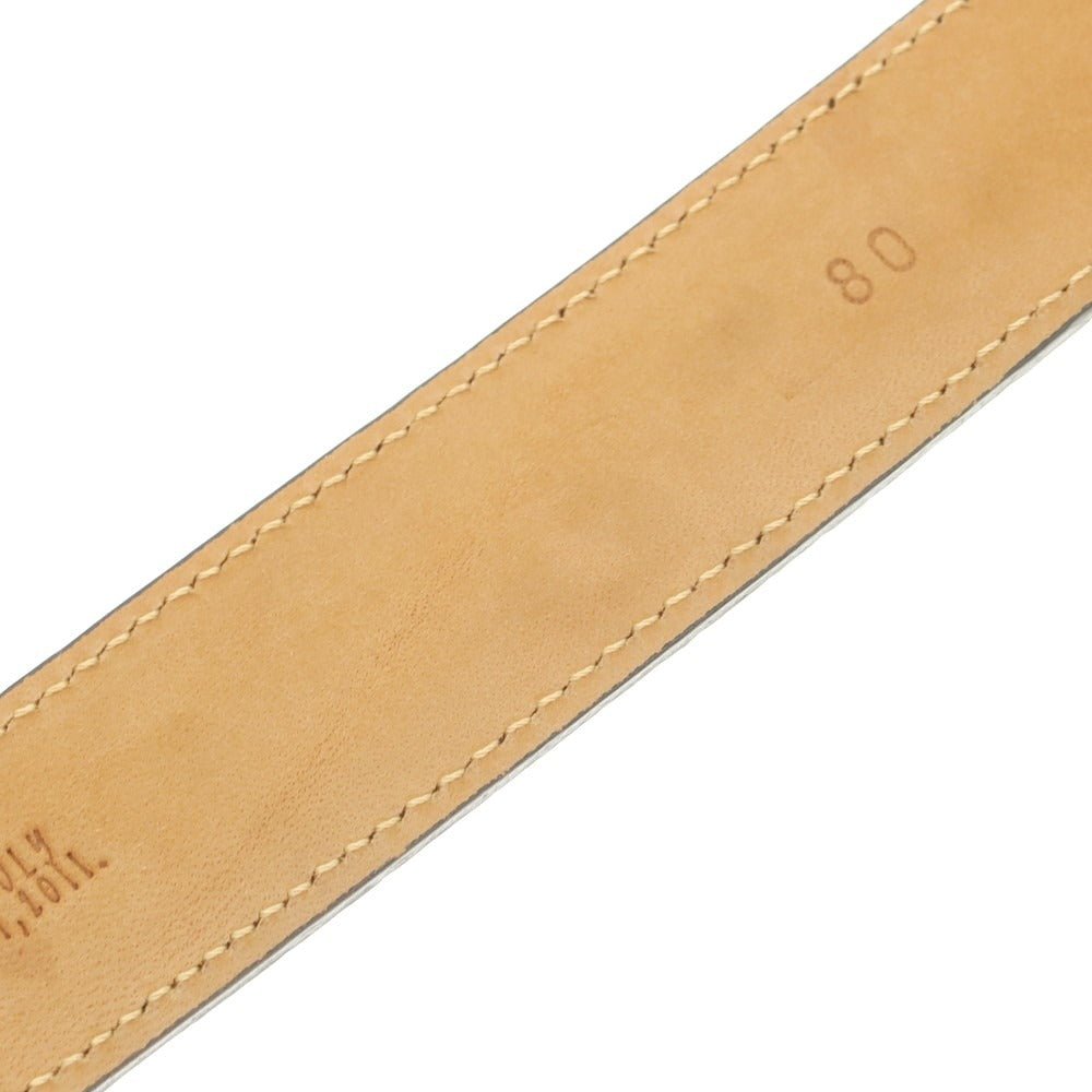 【中古】アドリアーノ メネゲッティ ADRIANO MENEGHETTI クロコダイル型押しレザー ベルト ブラック【 80 】【 状態ランクB 】【 メンズ 】