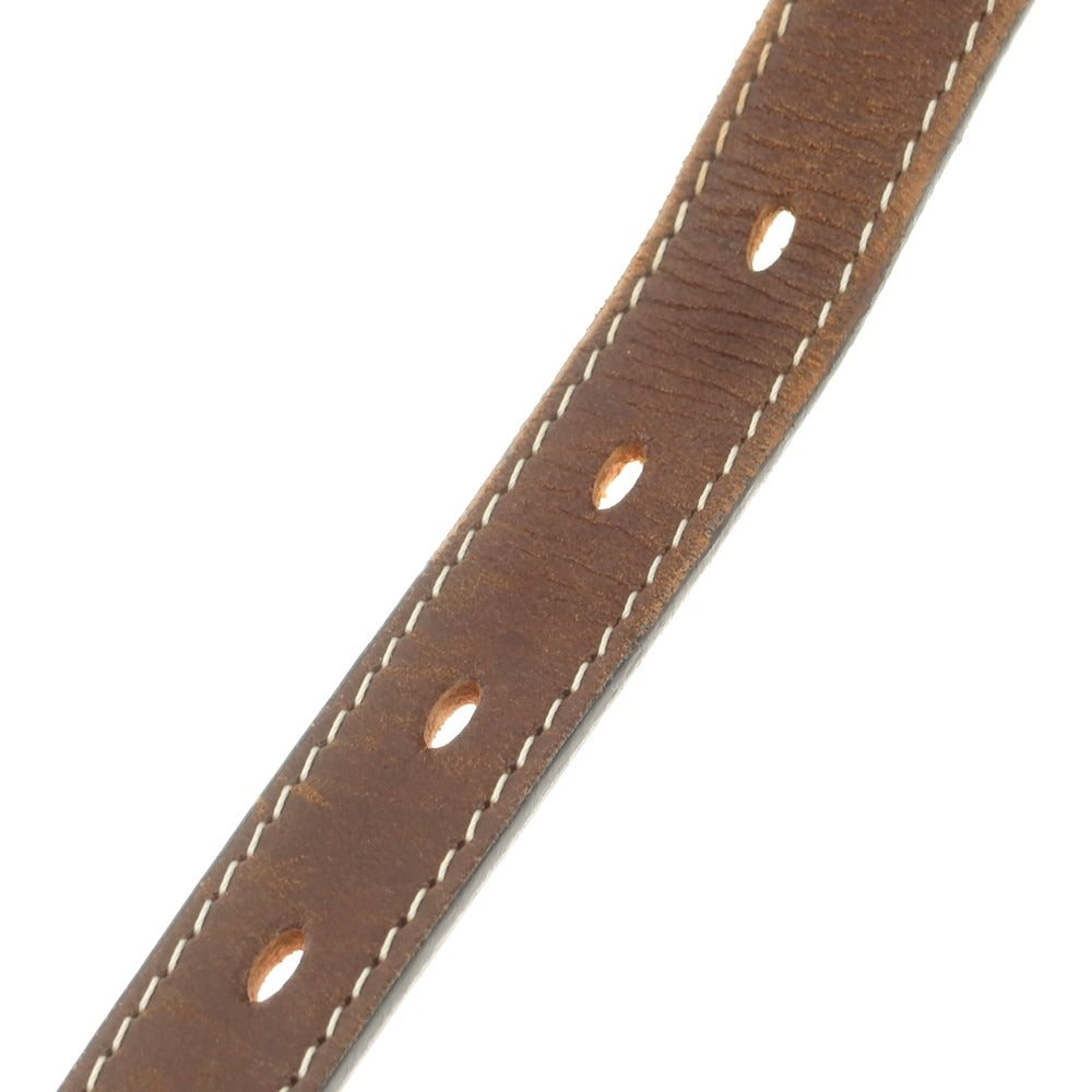 【中古】アドリアーノ メネゲッティ ADRIANO MENEGHETTI レザー ベルト ブラウン【 80 】【 状態ランクB 】【 メンズ 】