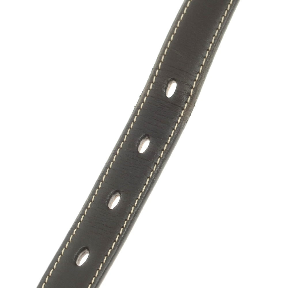 【中古】アドリアーノ メネゲッティ ADRIANO MENEGHETTI レザー ベルト ブラック【 80 】【 状態ランクB 】【 メンズ 】