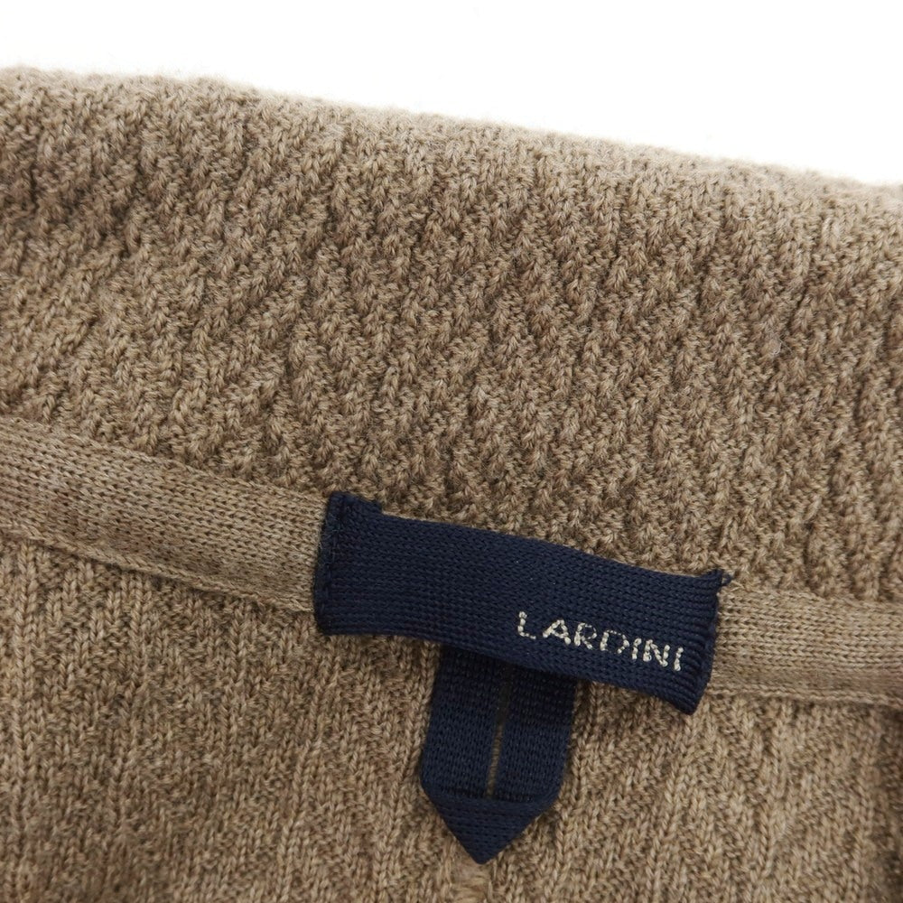 【中古】ラルディーニ LARDINI ウール ダブル6B ニットジャケット ライトブラウン【 XS 】【 状態ランクB 】【 メンズ 】