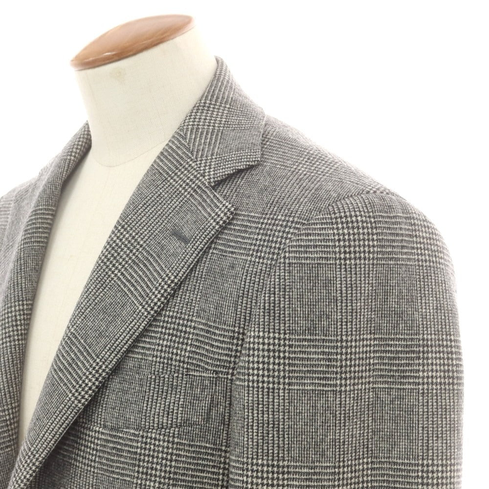 【中古】リングヂャケット RING JACKET ウール グレンチェック 3つボタンスーツ ブラックxホワイト【 46 】【 状態ランクB 】【 メンズ 】