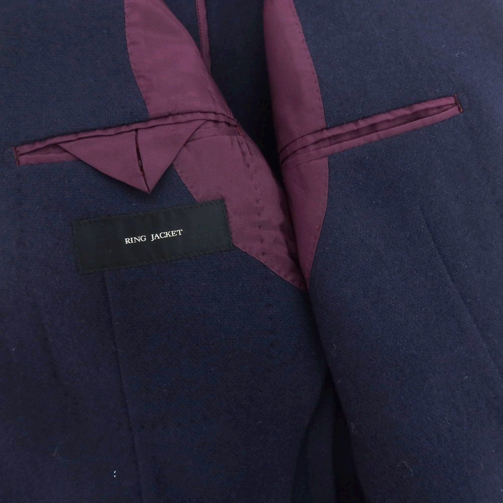 【中古】リングヂャケット RING JACKET Balloon ウール 3B テーラードジャケット ネイビー【 46 】【 状態ランクC 】【 メンズ 】