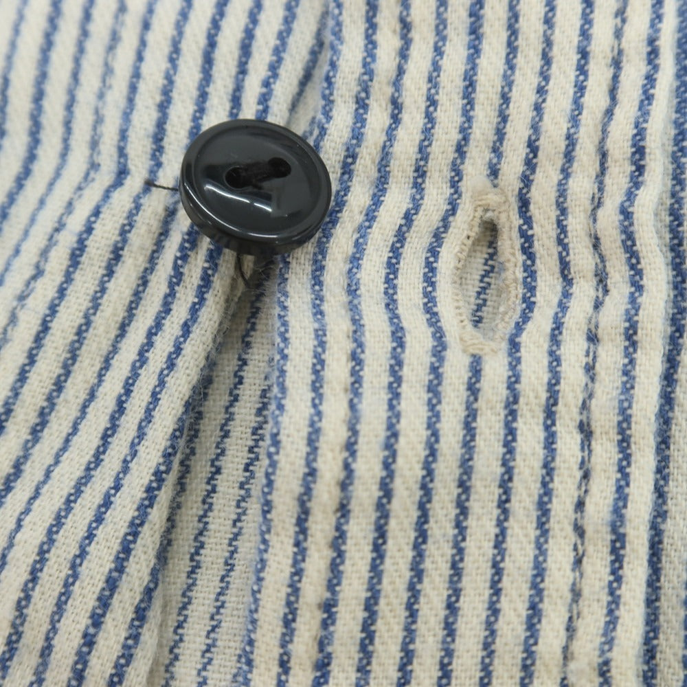 【中古】デニムアンドサプライ ラルフローレン DENIM & SUPPLY Ralph Lauren コットン ストライプ カジュアルシャツ オフホワイトxネイビー【 S 】【 状態ランクB 】【 メンズ 】