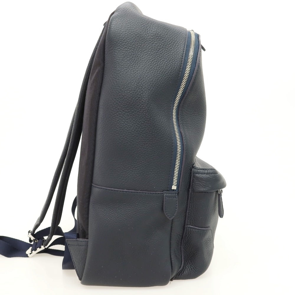 【中古】ペッレモルビダ PELLE MORBIDA シュリンクレザー バックパック・リュック ダークネイビー【 状態ランクB 】【 メンズ 】