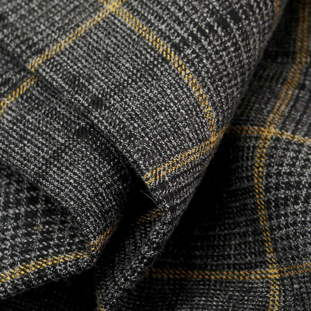 【中古】タリアトーレ TAGLIATORE ウールコットン チェック イージースラックスパンツ グレーxベージュ【 46 】【 状態ランクB 】【 メンズ 】