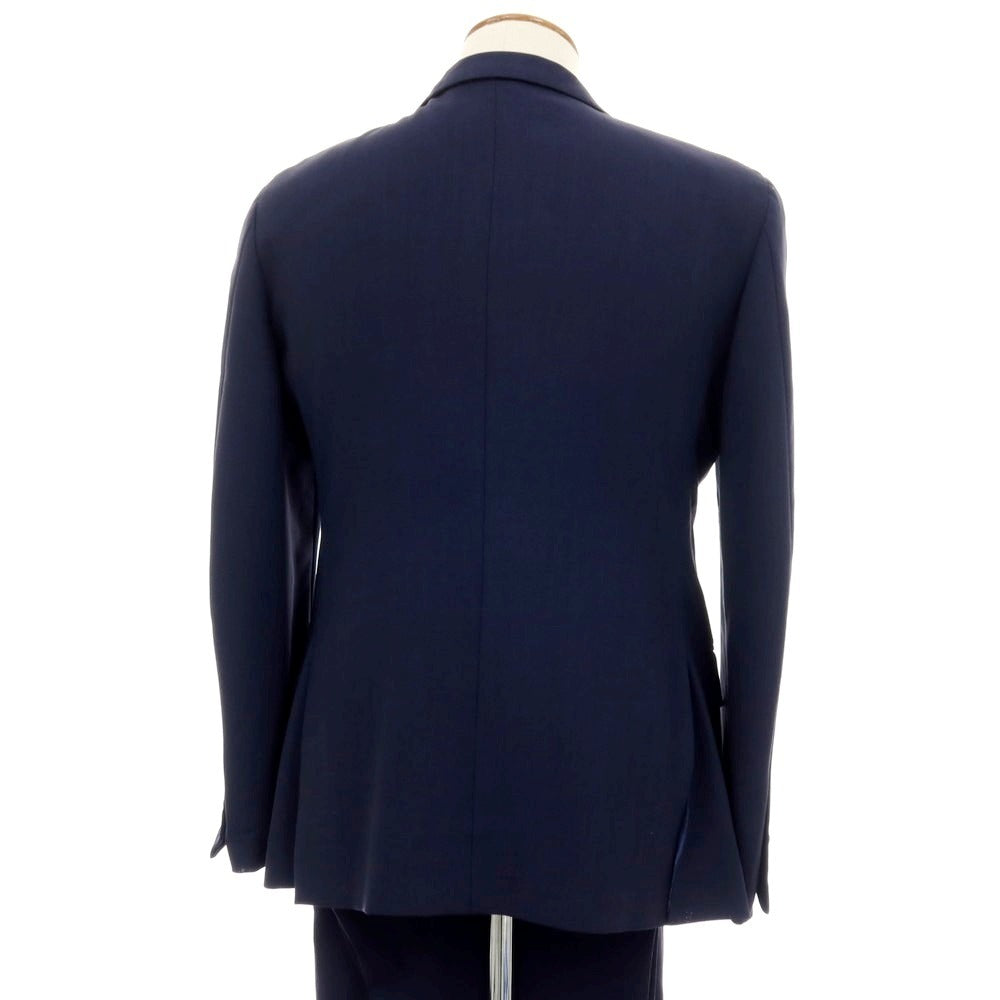 【中古】エルメネジルドゼニア Ermenegildo Zegna モヘヤ 3つボタンスーツ ネイビー【サイズ48】【 状態ランクC 】【 メンズ 】