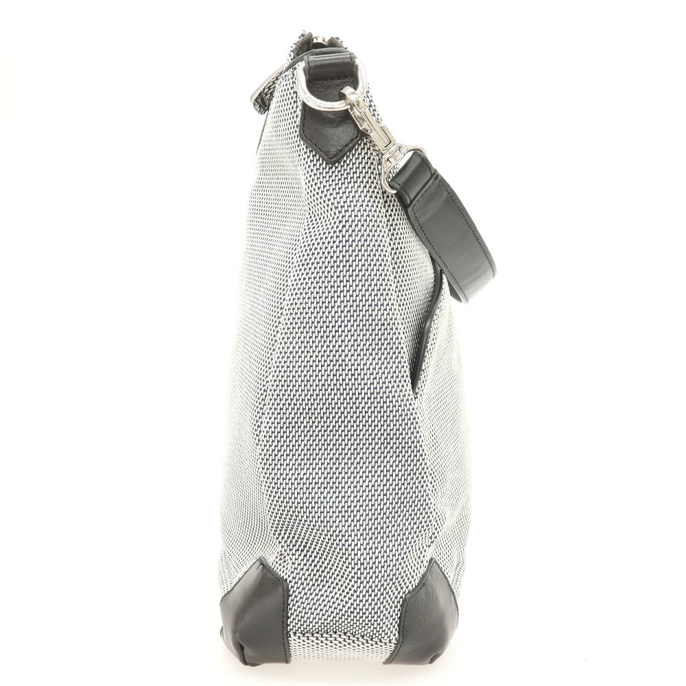 【中古】ペッレモルビダ PELLE MORBIDA ナイロン ショルダーバッグ ネイビーxホワイト【 状態ランクB 】【 メンズ 】