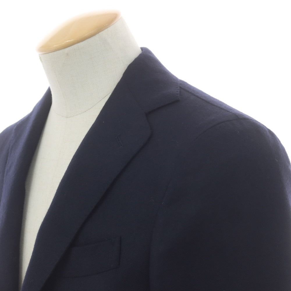 【中古】デペトリロ DE PETRILLO カシミヤ 3B テーラードジャケット ネイビー【 42Drop8 】【 状態ランクC 】【 メンズ 】