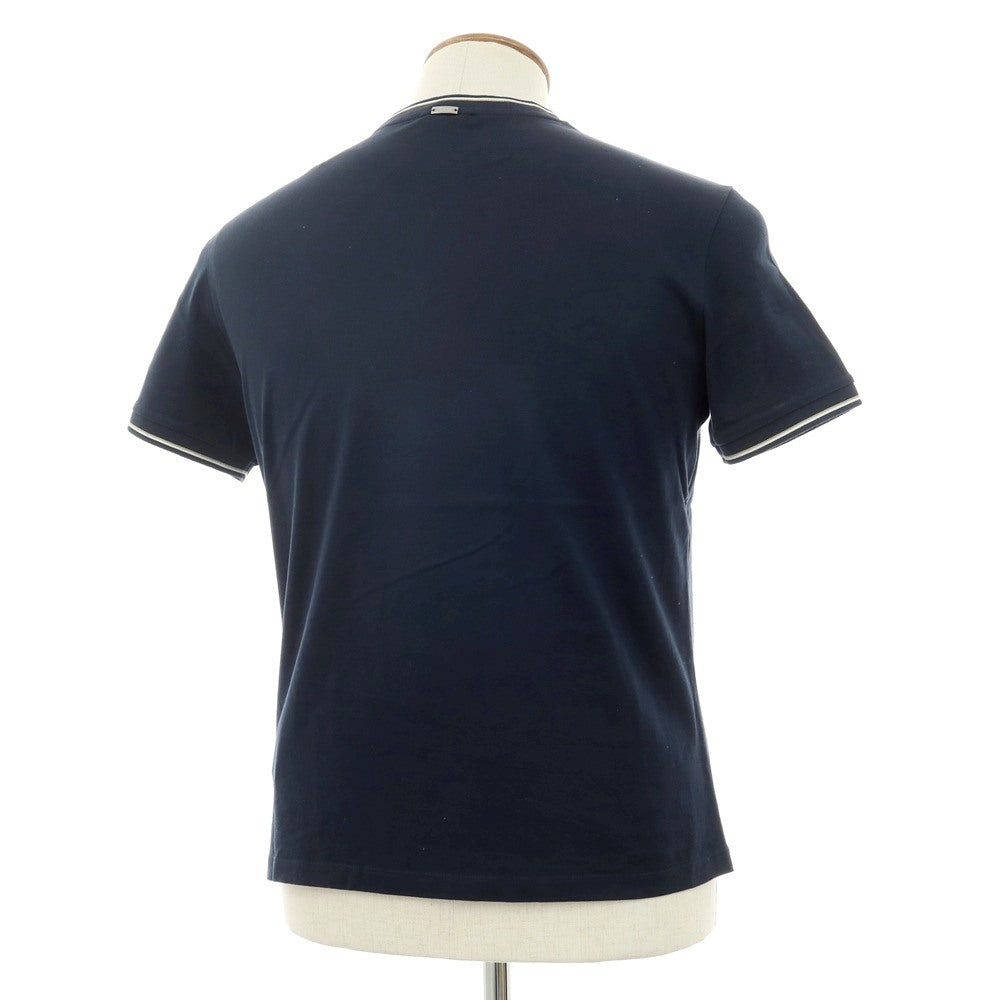 【中古】ヘルノ Herno Resort コットン クルーネック 半袖Tシャツ ネイビー【サイズ46】【 状態ランクB 】【 メンズ 】