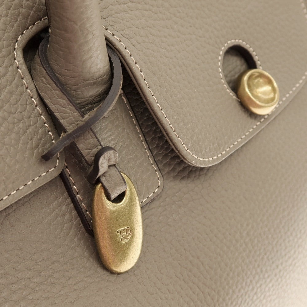 【中古】トフアンドロードストーン TOFF&LOADSTONE ルーフボタン(L) シュリンクレザー トートバッグ グレージュ【 状態ランクA 】【 メンズ 】