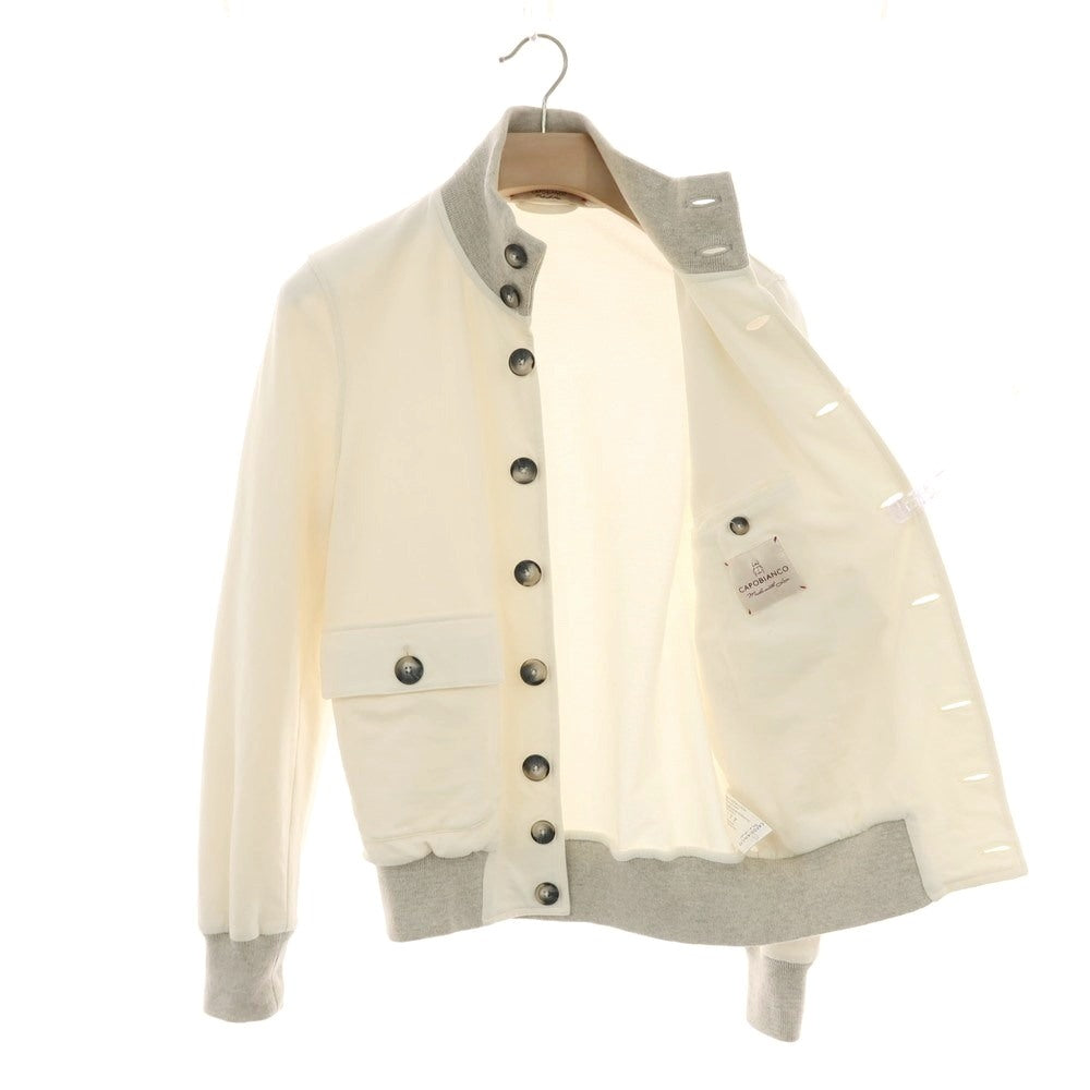 【中古】カポビアンコ Capobianco コットン ジャージー スイングトップ ホワイト【 XS 】【 状態ランクB 】【 メンズ 】