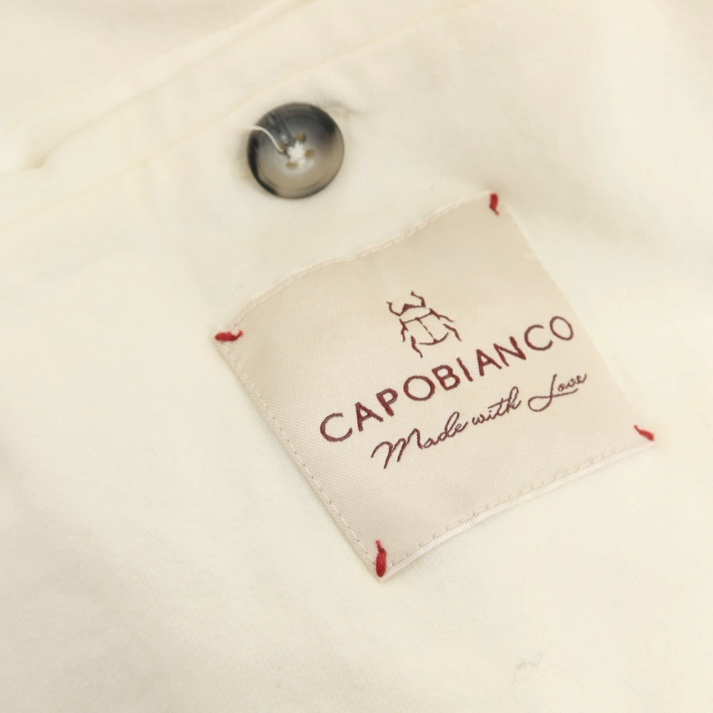 【中古】カポビアンコ Capobianco コットン ジャージー スイングトップ ホワイト【 XS 】【 状態ランクB 】【 メンズ 】