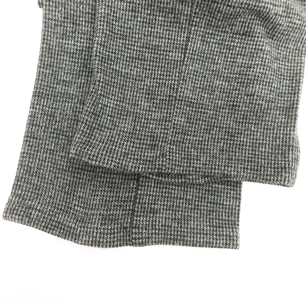 【中古】ベルウィッチ BERWICH レーヨンナイロン ジャージー ハウンドトゥース イージースラックスパンツ ブラックxホワイト【 48 】【 状態ランクC 】【 メンズ 】