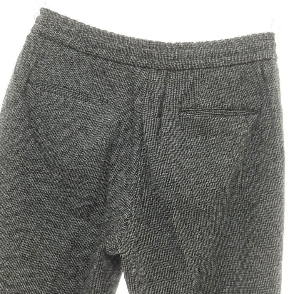 【中古】ベルウィッチ BERWICH レーヨンナイロン ジャージー ハウンドトゥース イージースラックスパンツ ブラックxホワイト【 48 】【 状態ランクC 】【 メンズ 】