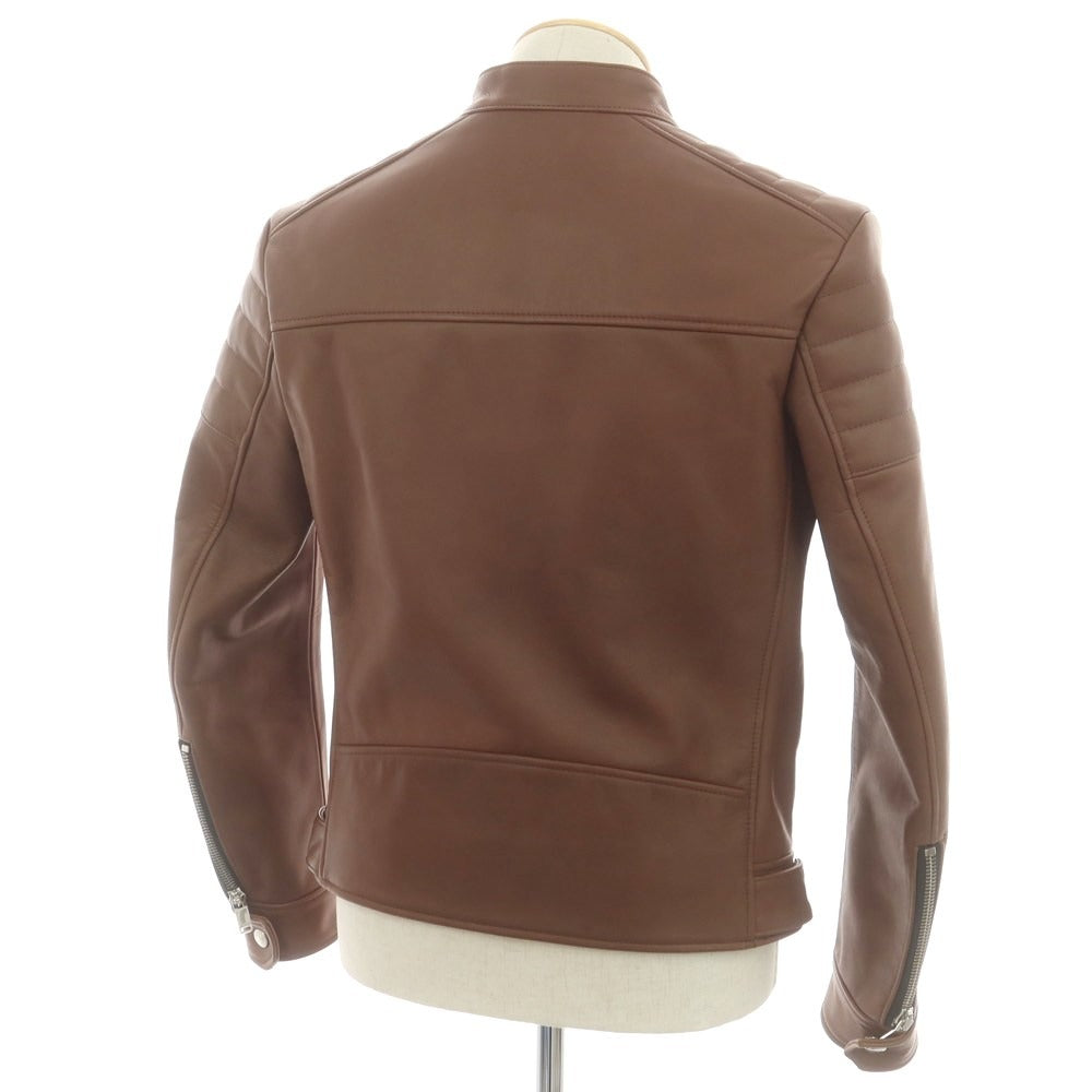 【中古】フィクサー FIXER レザー シングルライダースジャケット ブラウン【 46 】【 状態ランクB 】【 メンズ 】