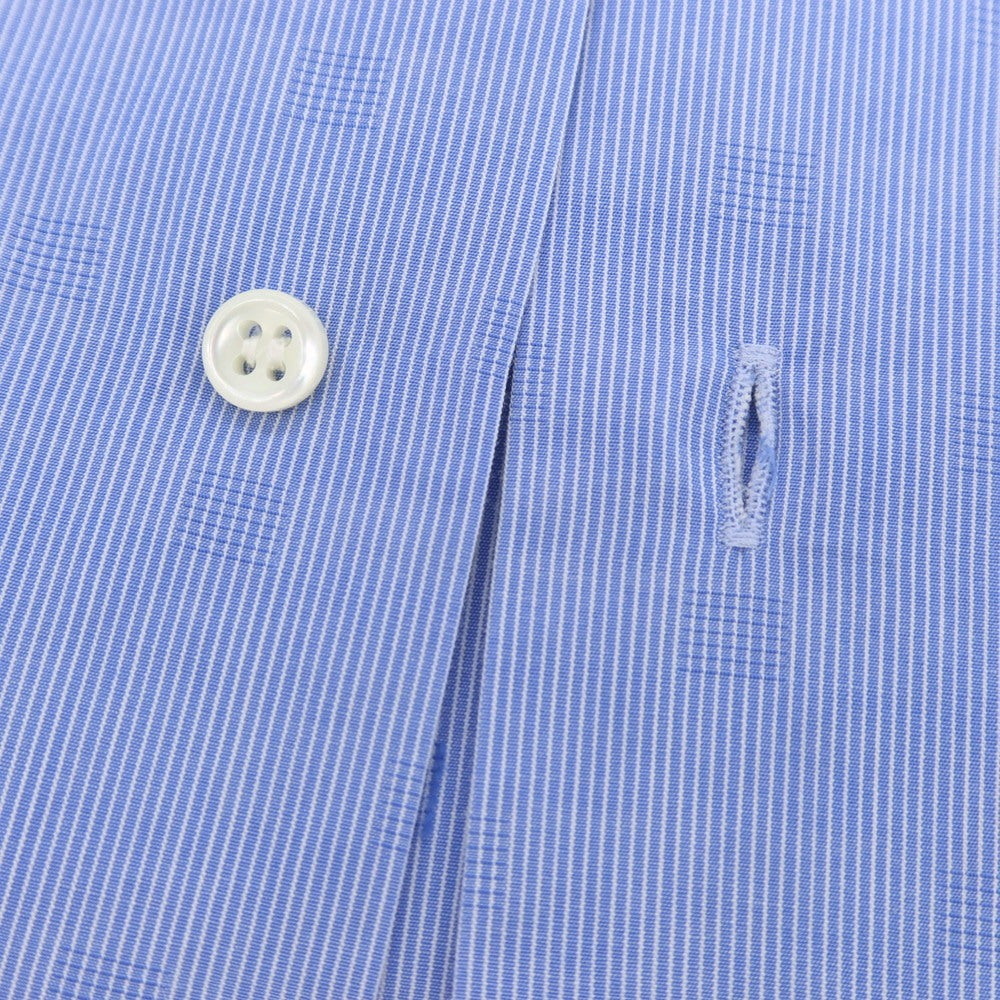 【中古】オリアン ORIAN コットン セミワイドカラー ドレスシャツ ブルーxホワイト【 38 】【 状態ランクB 】【 メンズ 】
