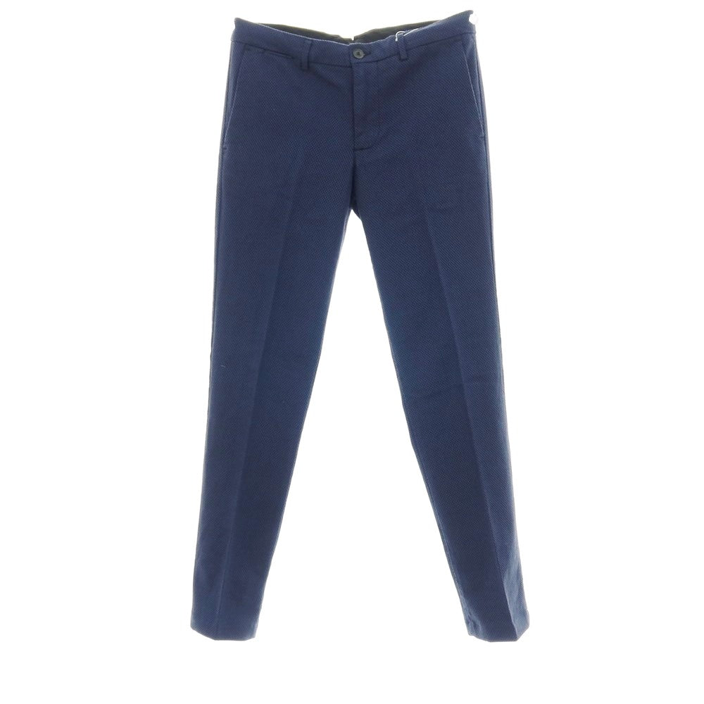 【中古】トラサルディ TRUSSARDI ガーメントダイ ストレッチ コットンポリエステル カジュアルスラックスパンツ ネイビー【サイズ44】【 状態ランクA 】【 メンズ 】