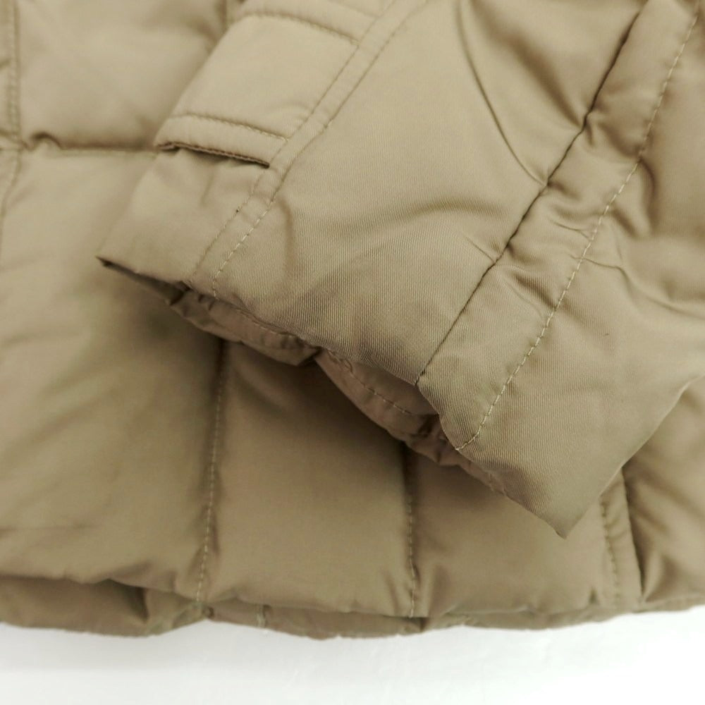 【中古】ムーレー MOORER ポリエステル ファー ダウンジャケット ベージュ【 44 】【 状態ランクD 】【 メンズ 】