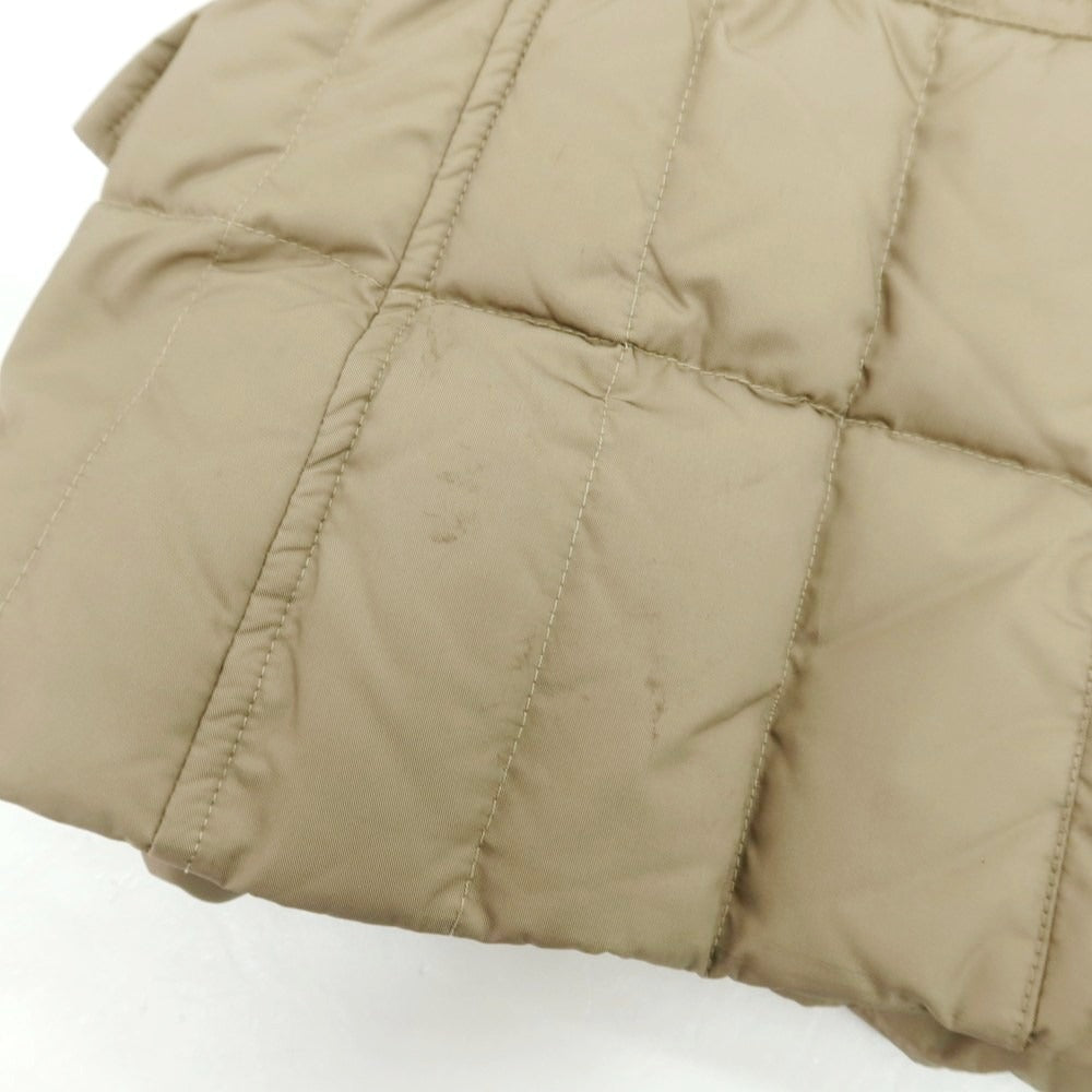 【中古】ムーレー MOORER ポリエステル ファー ダウンジャケット ベージュ【 44 】【 状態ランクD 】【 メンズ 】