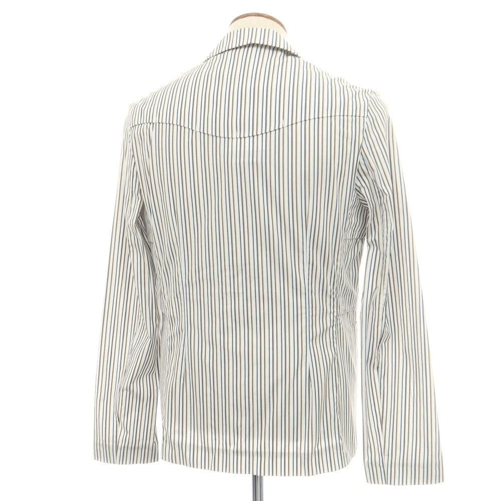 【中古】キココスタディノフ KIKO KOSTADINOV コットン ストライプ 2B カジュアルジャケット ホワイト【 46 】【 状態ランクA 】【 メンズ 】