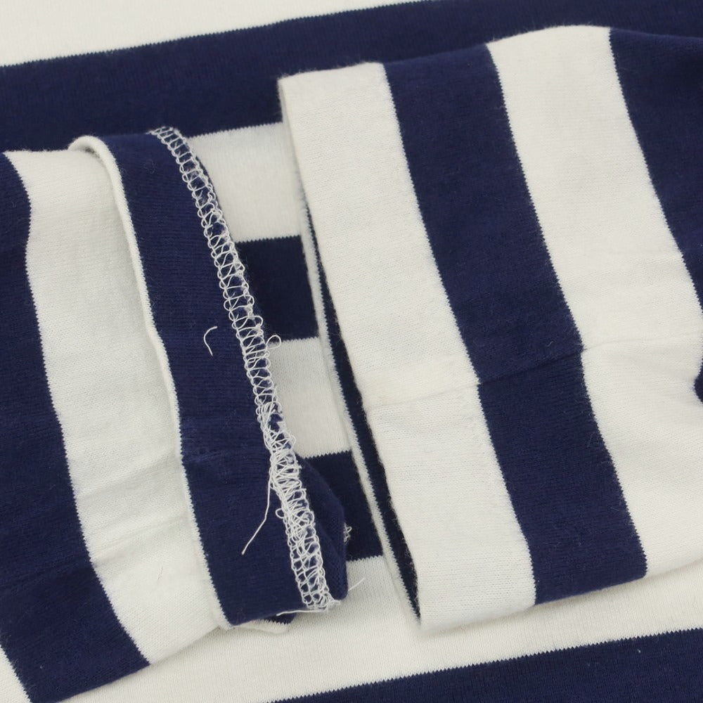 【中古】プレイコムデギャルソン PLAY COMME des GARCONS コットン ボーダー クルーネック 長袖Tシャツ ネイビーxホワイト【 S 】【 状態ランクC 】【 ユニセックス 】