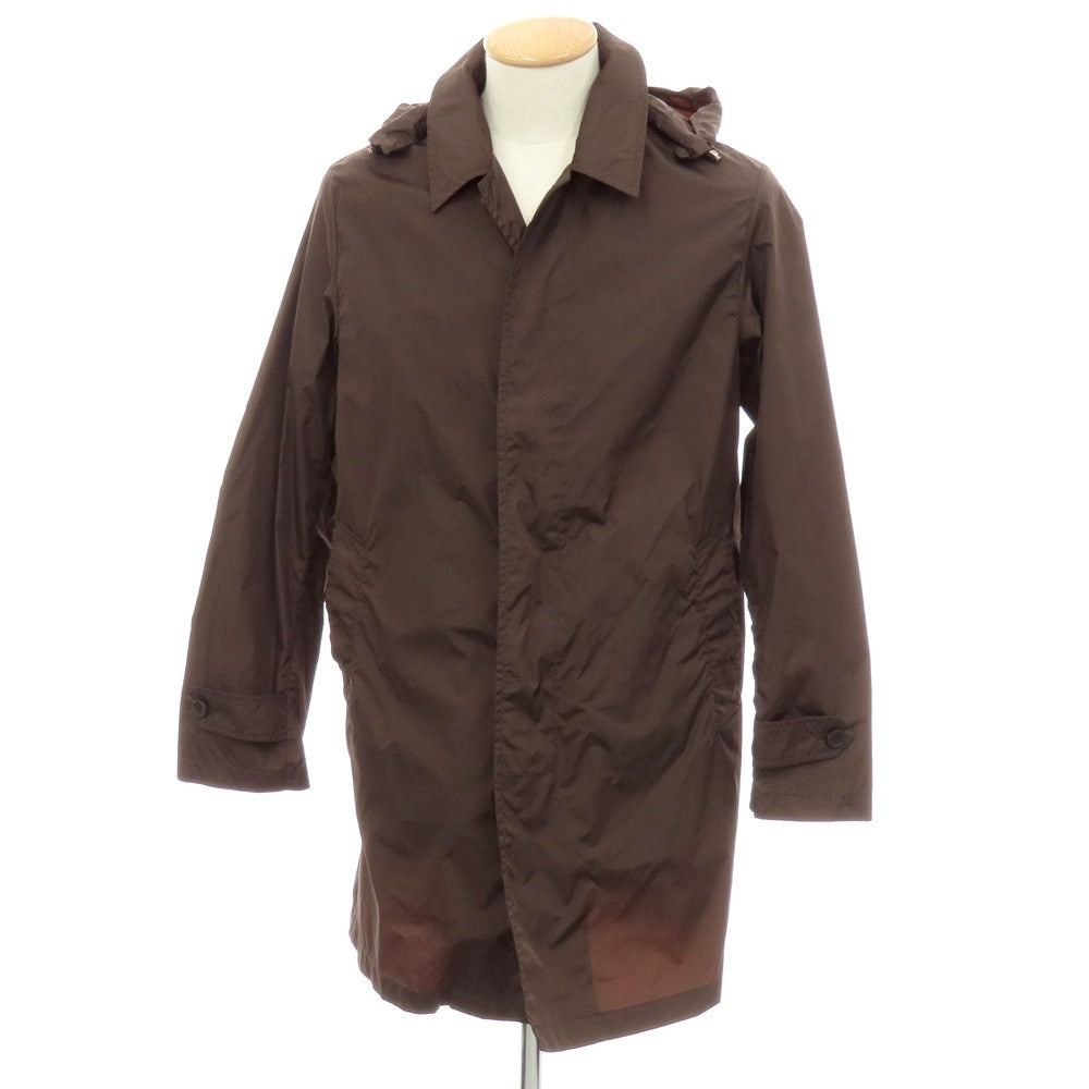 【中古】シーラップ Sealup ナイロンポリウレタン ステンカラーコート ダークブラウン【 44 】【 状態ランクC 】【 メンズ 】