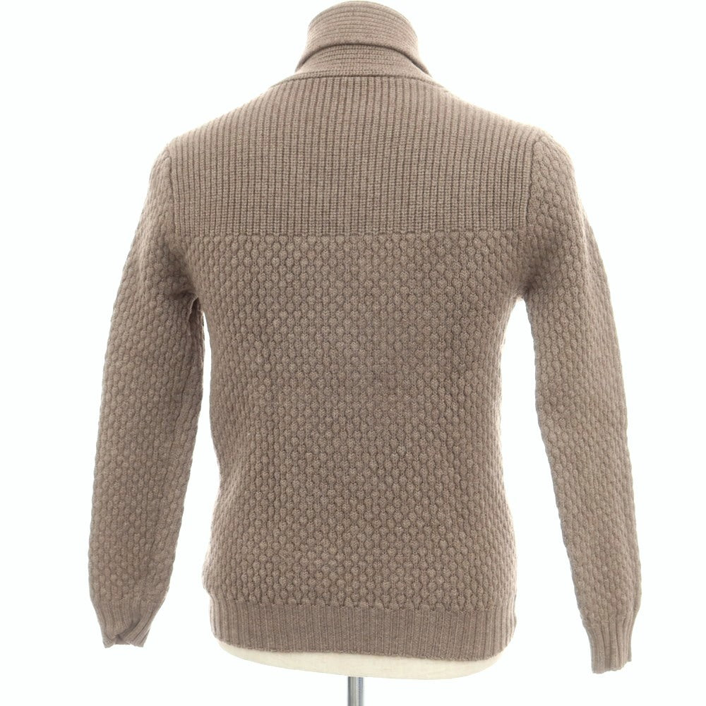 【中古】ザノーネ ZANONE ウール ショールカラー プルオーバーニット アッシュブラウン系【 46 】【 状態ランクC 】【 メンズ 】