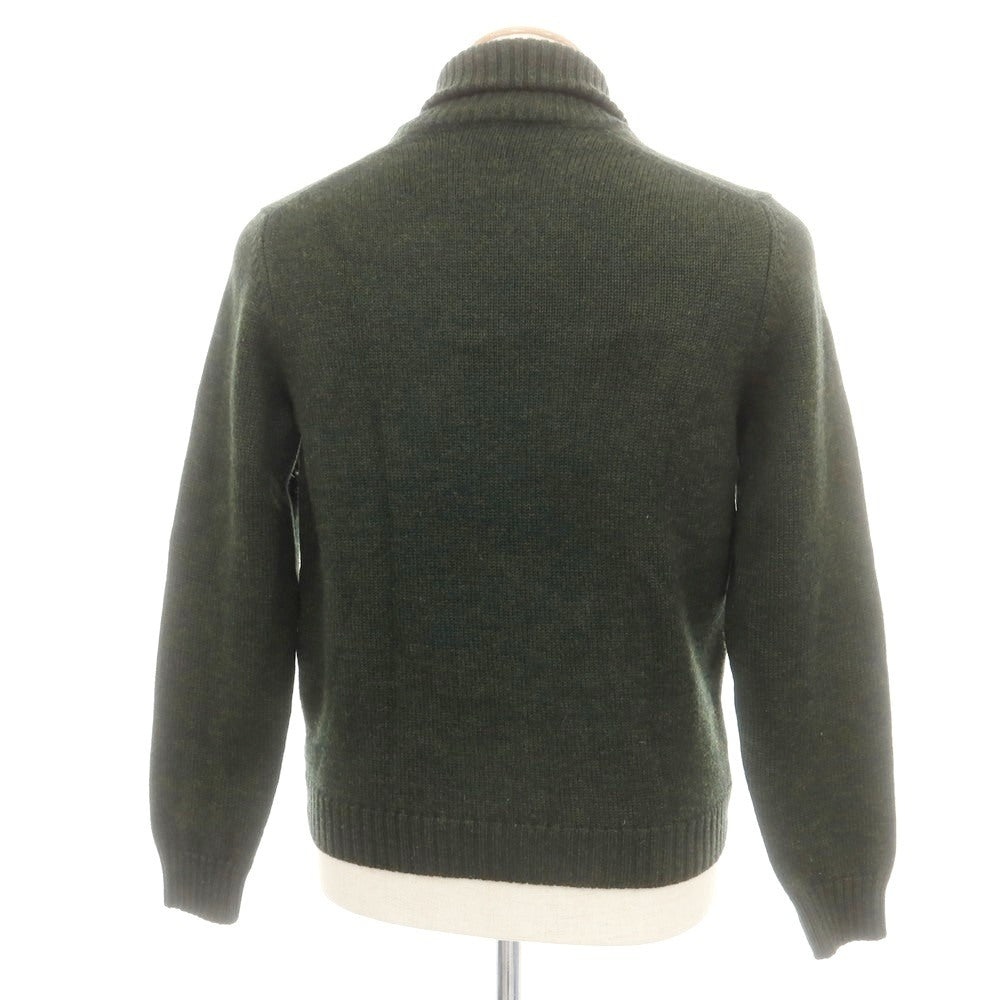 【中古】ザノーネ ZANONE ウール ショールカラー プルオーバーニット グリーン【 46 】【 状態ランクC 】【 メンズ 】