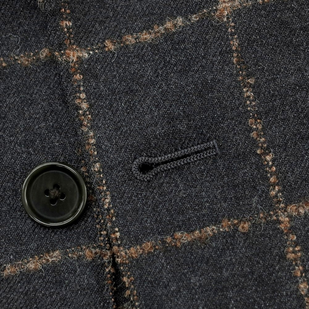 【中古】ユナイテッドアローズ UNITED ARROWS ウール ウィンドウペーンチェック 3B テーラードジャケット ダークグレー【 48 】【 状態ランクC 】【 メンズ 】