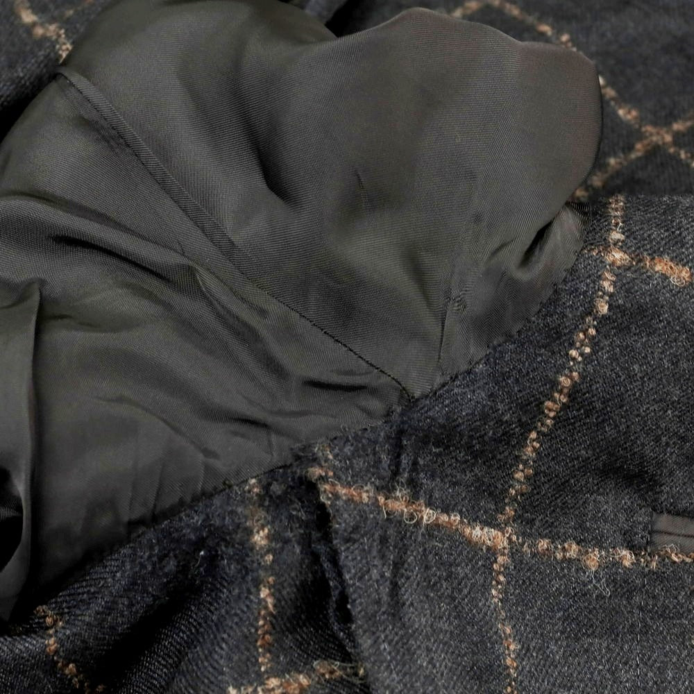 【中古】ユナイテッドアローズ UNITED ARROWS ウール ウィンドウペーンチェック 3B テーラードジャケット ダークグレー【 48 】【 状態ランクC 】【 メンズ 】