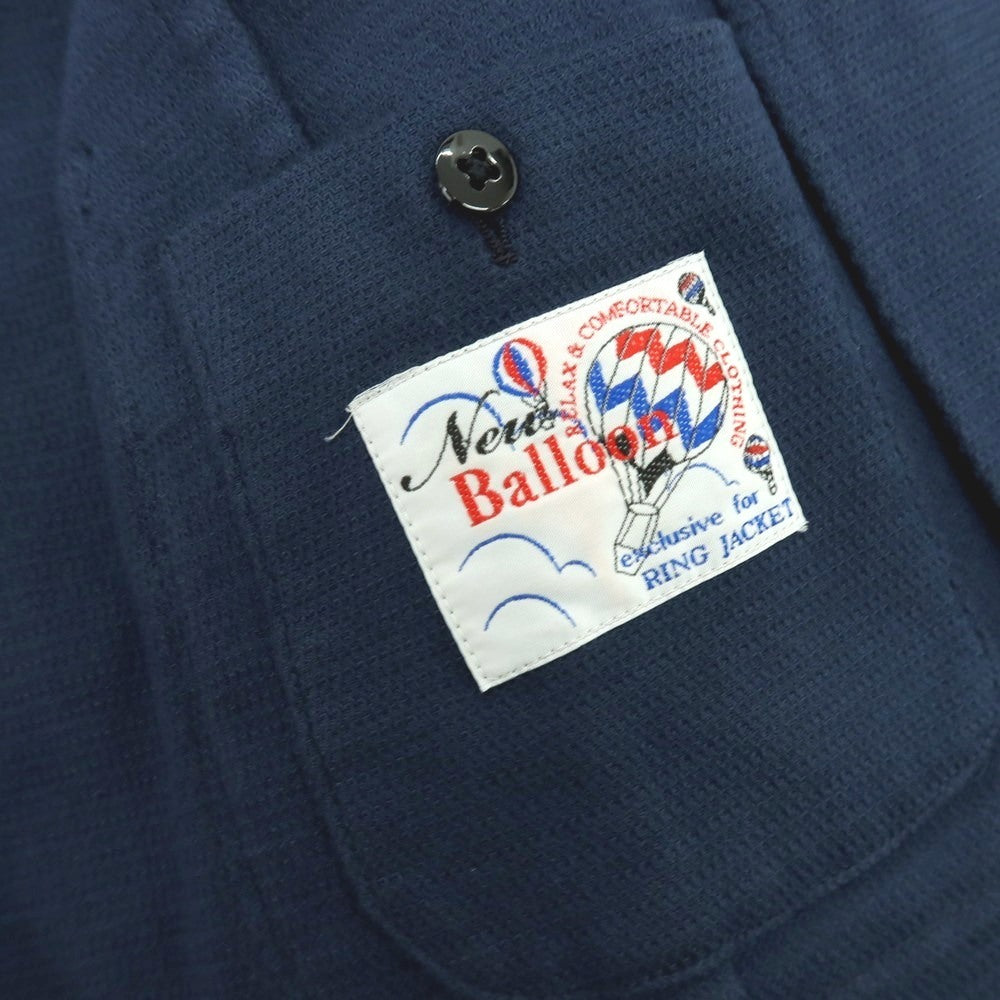 【中古】リングヂャケット RING JACKET New Balloon ストレッチ コットン 3B テーラードジャケット ネイビー【 44 】【 状態ランクC 】【 メンズ 】