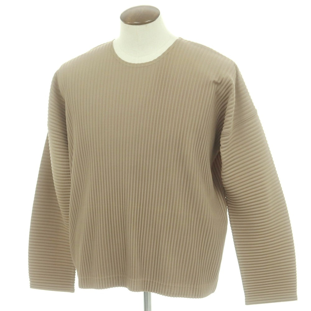 【中古】オム プリッセ イッセイミヤケ HOMME PLISSE ISSEY MIYAKE 2025年秋冬 ポリエステル系 プリーツ 長袖カットソー カーキベージュ系【 表記なし(L位) 】【 状態ランクA 】【 メンズ 】