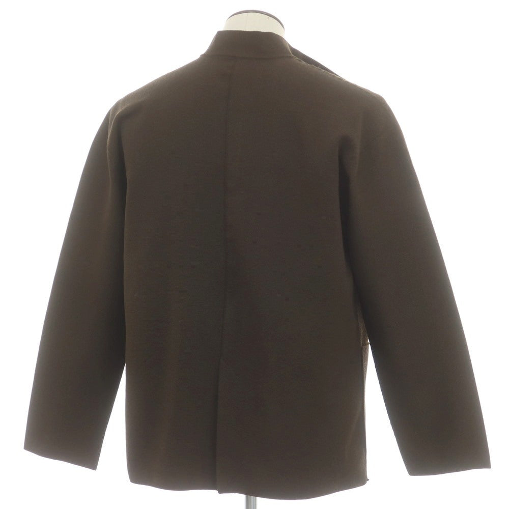 【中古】オム プリッセ イッセイミヤケ HOMME PLISSE ISSEY MIYAKE 2025年春夏 ポリエステル系 ニット カーディガン ダークブラウン【 表記なし(L位) 】【 状態ランクA 】【 メンズ 】