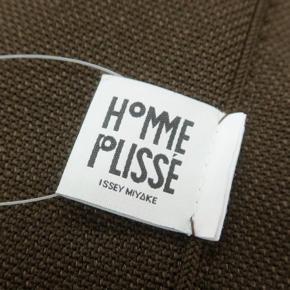【中古】オム プリッセ イッセイミヤケ HOMME PLISSE ISSEY MIYAKE 2025年春夏 ポリエステル系 ニット カーディガン ダークブラウン【 表記なし(L位) 】【 状態ランクA 】【 メンズ 】