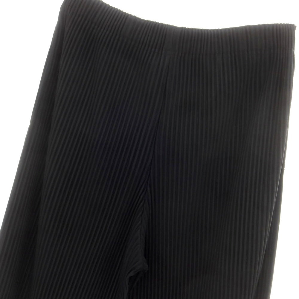 【中古】オム プリッセ イッセイミヤケ HOMME PLISSE ISSEY MIYAKE 2025年春夏 ポリエステル系 プリーツ イージーパンツ ブラック【 表記なし(L位) 】【 状態ランクA 】【 メンズ 】
