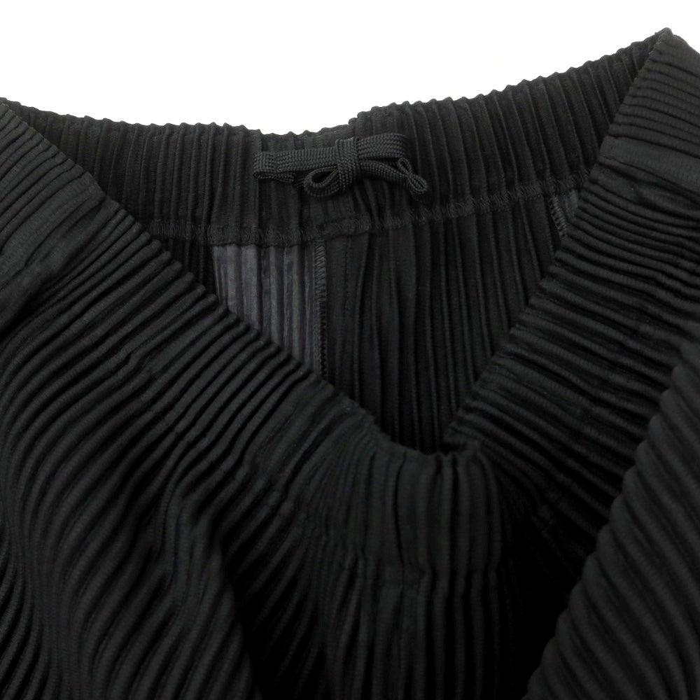 【中古】オム プリッセ イッセイミヤケ HOMME PLISSE ISSEY MIYAKE 2025年春夏 ポリエステル系 プリーツ イージーパンツ ブラック【 表記なし(L位) 】【 状態ランクA 】【 メンズ 】