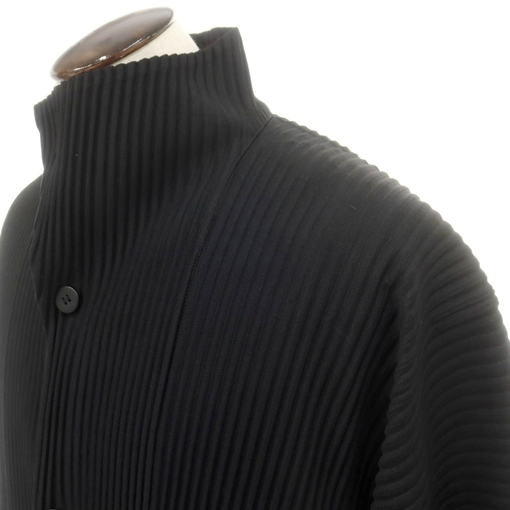 【中古】オム プリッセ イッセイミヤケ HOMME PLISSE ISSEY MIYAKE 2025年春夏 プリーツ加工ジャケット ブラック【 表記なし(L位) 】【 状態ランクA 】【 メンズ 】