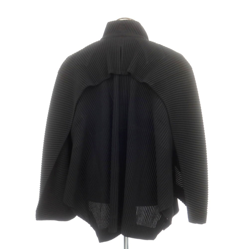 【中古】オム プリッセ イッセイミヤケ HOMME PLISSE ISSEY MIYAKE 2025年春夏 プリーツ加工ジャケット ブラック【 表記なし(L位) 】【 状態ランクA 】【 メンズ 】