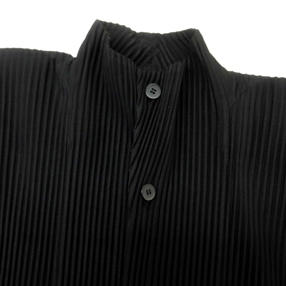 【中古】オム プリッセ イッセイミヤケ HOMME PLISSE ISSEY MIYAKE 2025年春夏 プリーツ加工ジャケット ブラック【 表記なし(L位) 】【 状態ランクA 】【 メンズ 】