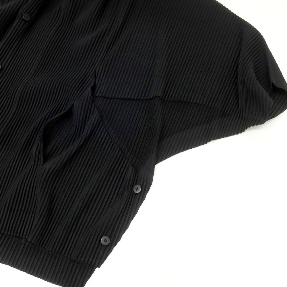 【中古】オム プリッセ イッセイミヤケ HOMME PLISSE ISSEY MIYAKE 2025年春夏 プリーツ加工ジャケット ブラック【 表記なし(L位) 】【 状態ランクA 】【 メンズ 】