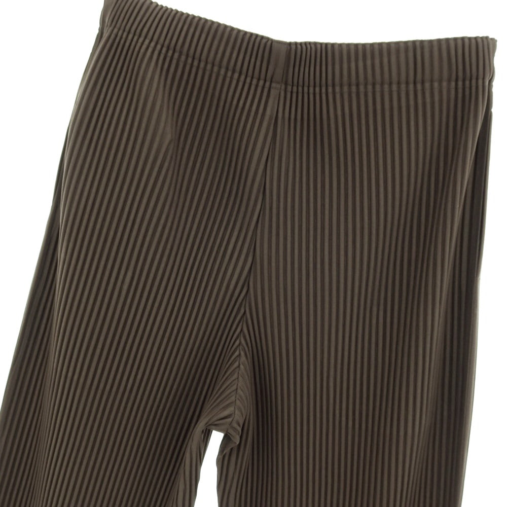 【中古】オム プリッセ イッセイミヤケ HOMME PLISSE ISSEY MIYAKE 2025年秋冬 ポリエステル系 プリーツ イージーパンツ オリーブグレー【 表記なし(L位) 】【 状態ランクA 】【 メンズ 】