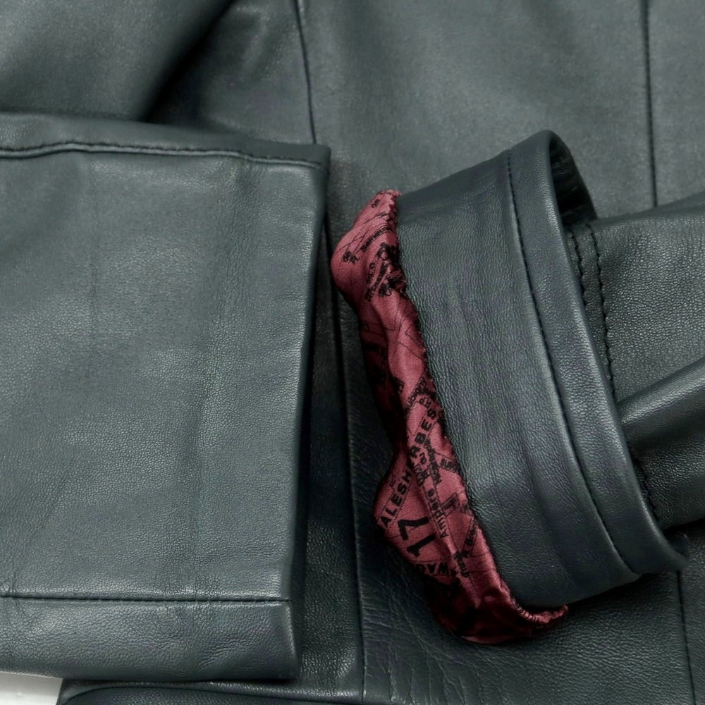 【中古】ジバンシィ GIVENCHY ラムレザー 3B カジュアルジャケット ダークグレー【 52 】【 状態ランクC 】【 メンズ 】